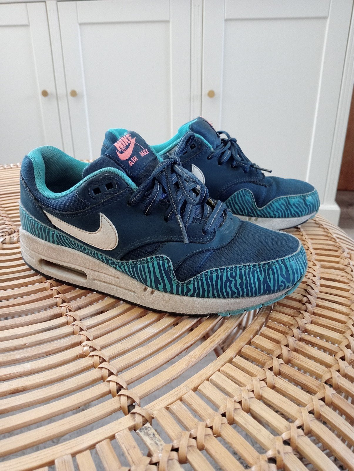 Nike Air Max 1 GS Tiger Bleu maat 38, Ophalen, Blauw, Nike, Sneakers of Gympen