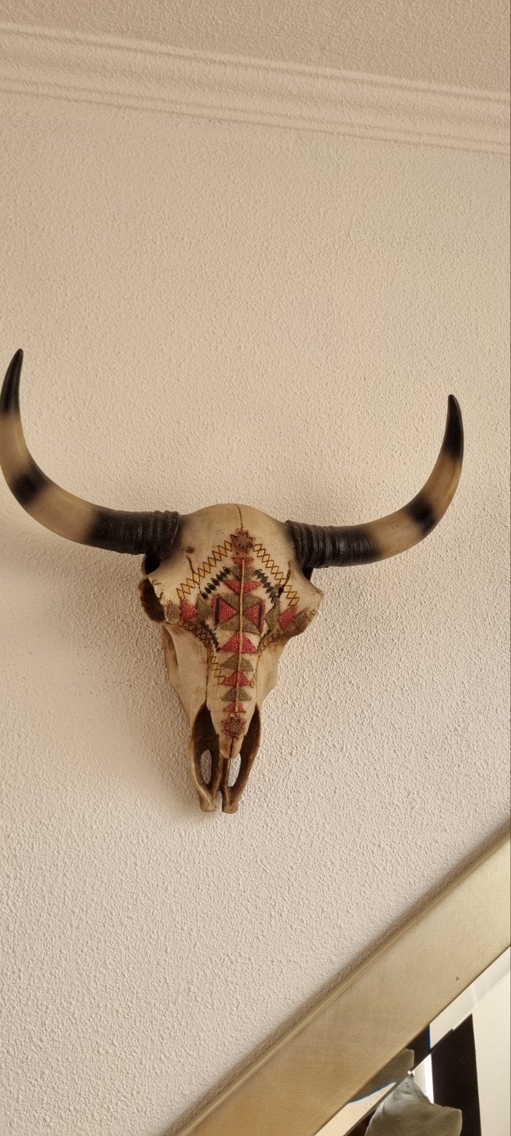 schedel skull voor aan de muur, Ophalen, Zo goed als nieuw, 40 cm, 40 cm
