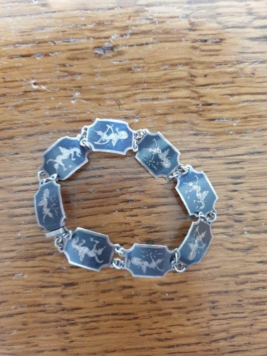 Zilveren toledo armband, Verzenden, Zo goed als nieuw, Zilver, Zilver