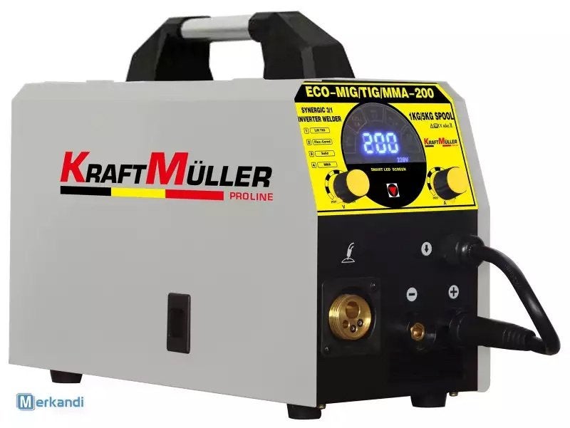 Lasapparaat automaat ECO-MIG/TIG/MMA-200, Kraftmuller, Nieuw, Inverter, Breda