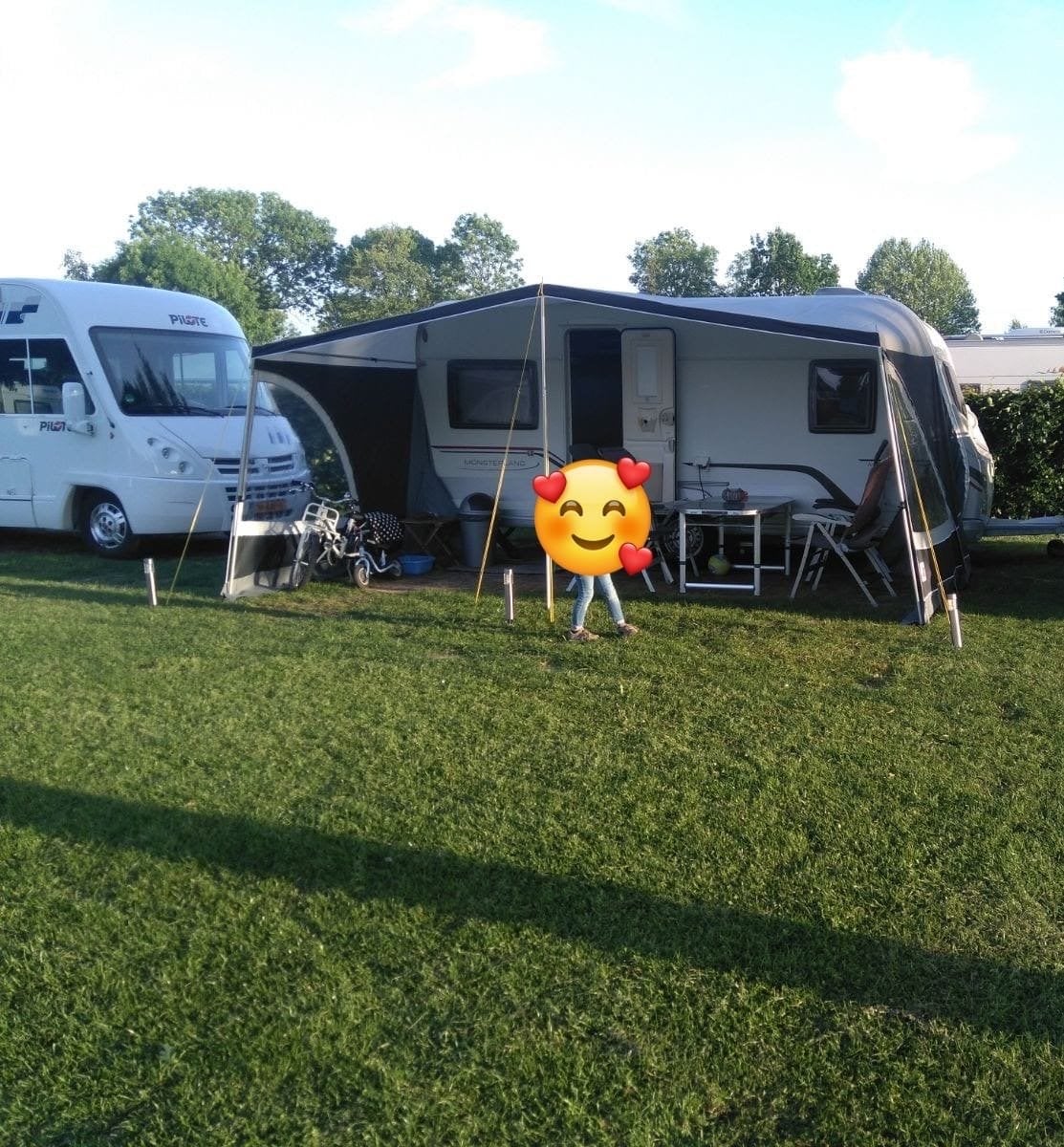 Dorema voortent voor LMC Musica 470 D caravan, Caravans en Kamperen, Ophalen, Gebruikt, Dorema