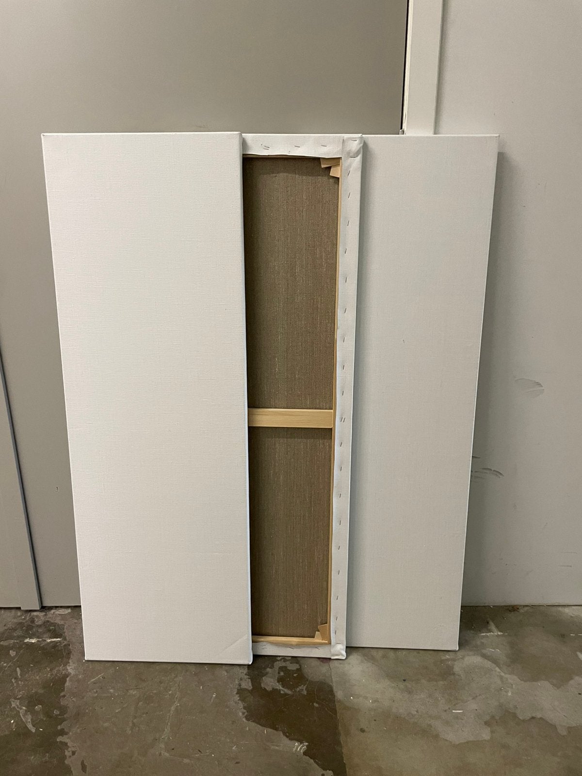 Set van Drie linnen Schildersdoeken -100x40cm,incl. Verz., Ophalen of Verzenden, Nieuw, Doek