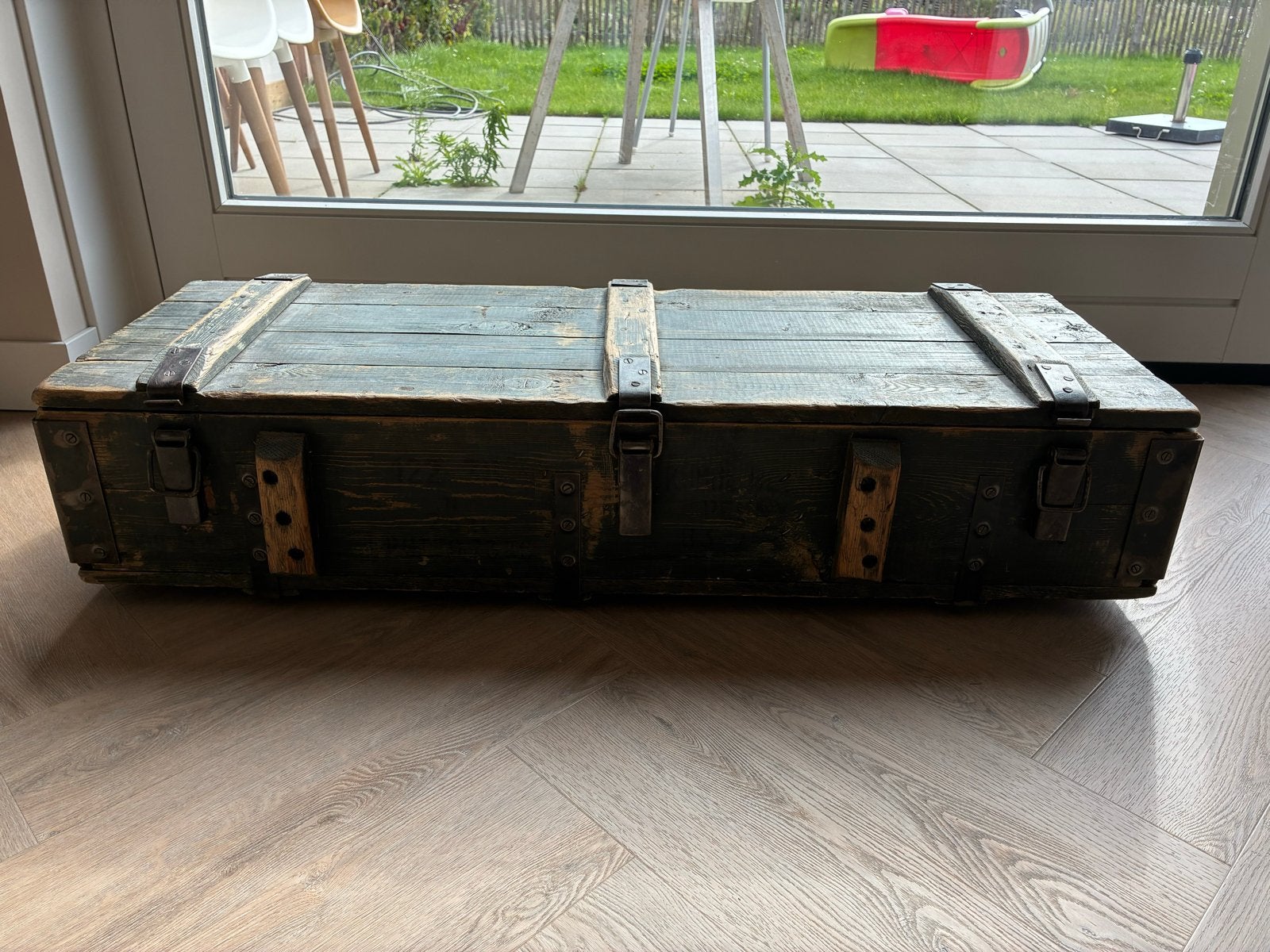 Vintage Roemeense oorlogskist - Uniek decoratiestuk, Ophalen, Overige soorten, Overige gebieden, Kist of Geocache