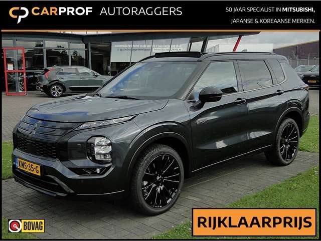 Mitsubishi Outlander 2.4 PHEV 306pk Black Edition Panoramada, Automaat, 2095 kg, 136 pk, Zwart