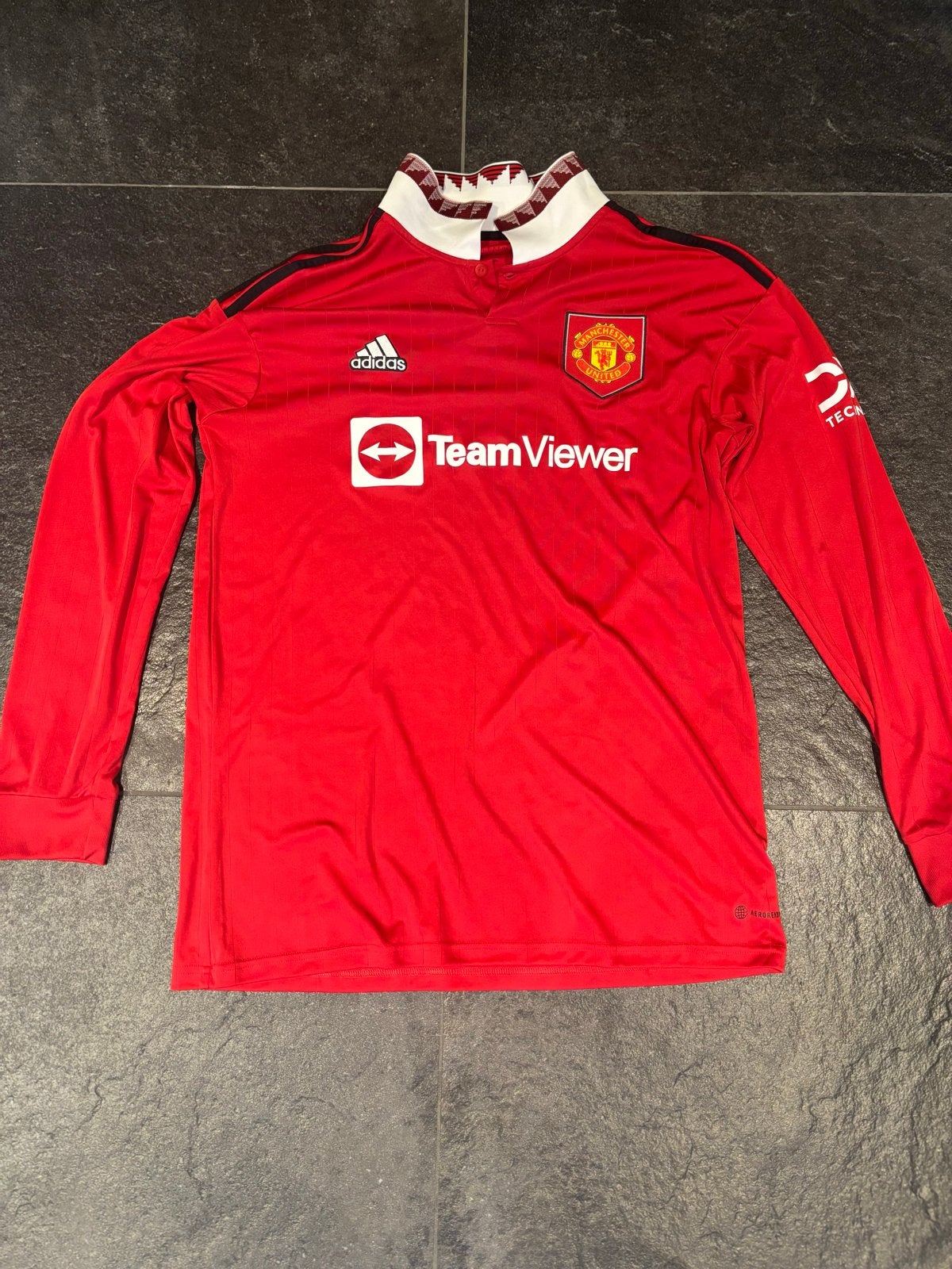 Manchester United thuisshirt 2022/2023, maat L, Maat 52/54 (L), Verzenden, Zo goed als nieuw, Voetbal