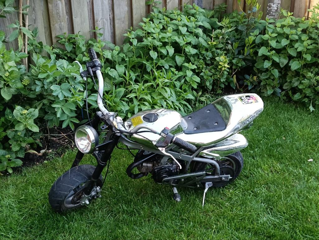 Pocket bike / mini bike, Fietsen en Brommers, Minibikes, Midibikes en Pitbikes, Gebruikt, Pitbike, Schijfrem, 49 cc