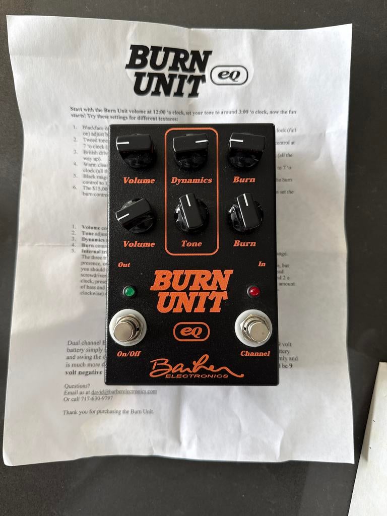 Barber Burn Unit EQ - Zeldzaam effectpedaal, Muziek en Instrumenten, Effecten, Ophalen of Verzenden, Zo goed als nieuw, Distortion, Overdrive of Fuzz