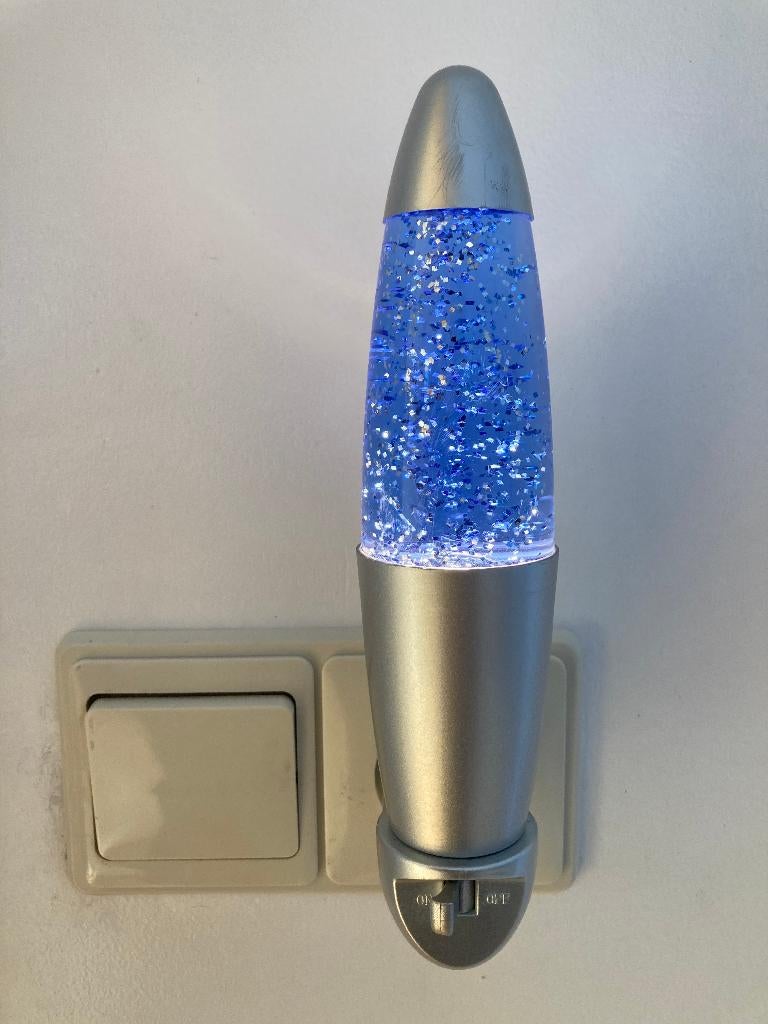 Waaklampje lavalamp stekkerlampje nachtlampje noodlampje, Ophalen of Verzenden, Zo goed als nieuw, Space age