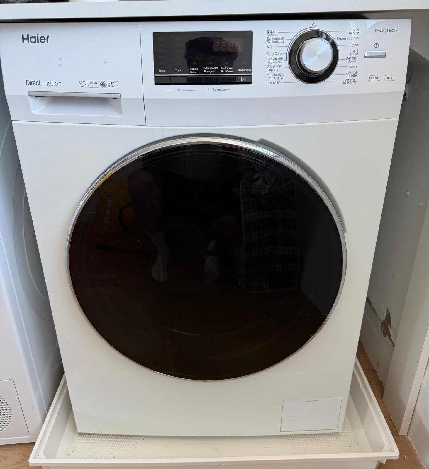 Haier wasmachine perfecte staat, 8 tot 10 kg, Ophalen, Gebruikt, 85 tot 90 cm