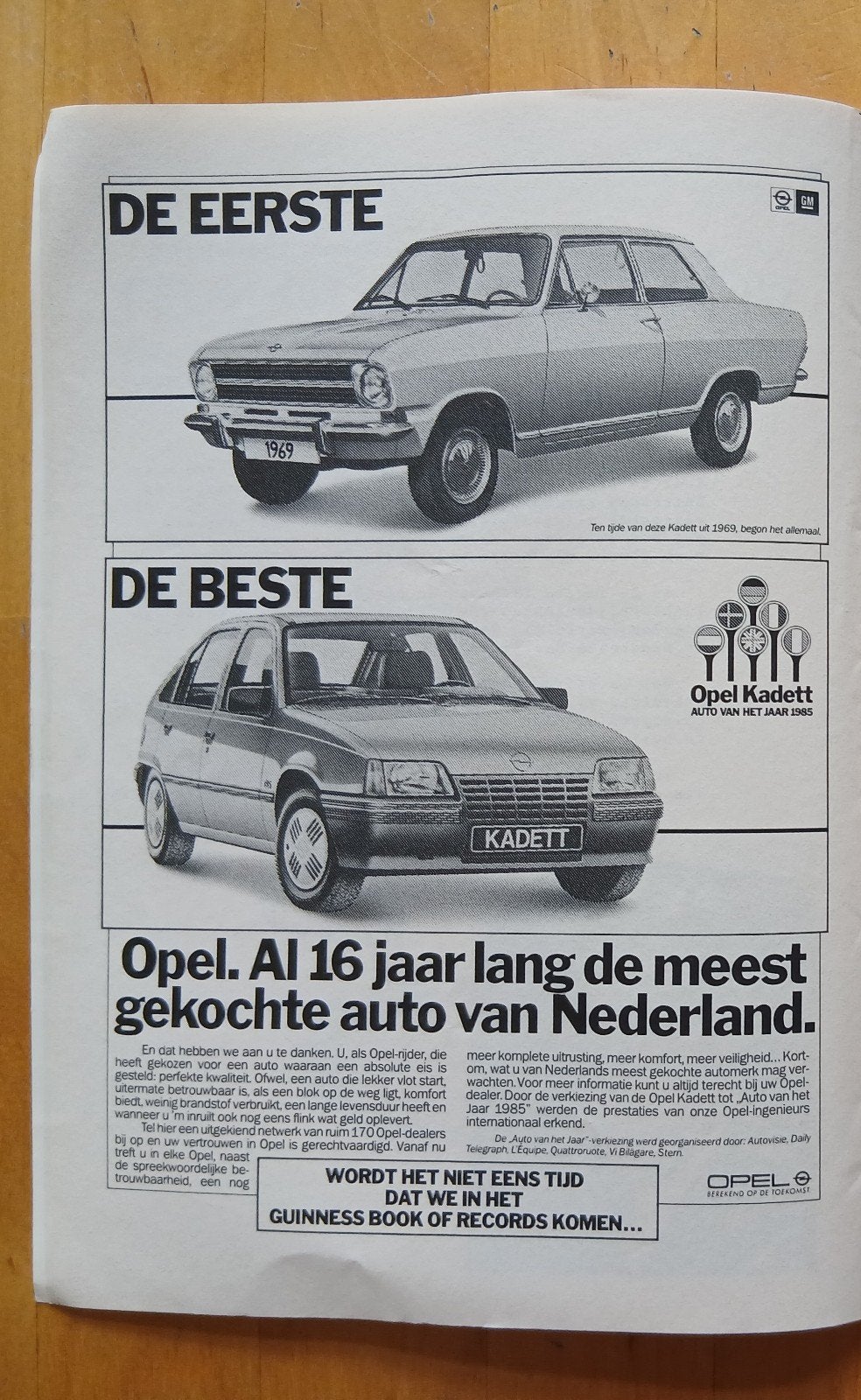 1985 Opel Kadett advertentie, Ophalen of Verzenden