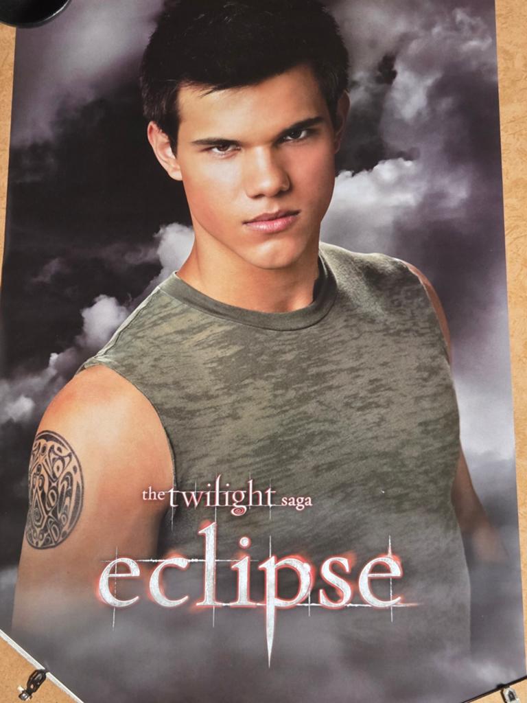 The Twilight Saga: Eclipse Poster - Taylor Lautner (Jacob), Rechthoekig Staand, Deurposter of groter, Ophalen of Verzenden, Zo goed als nieuw