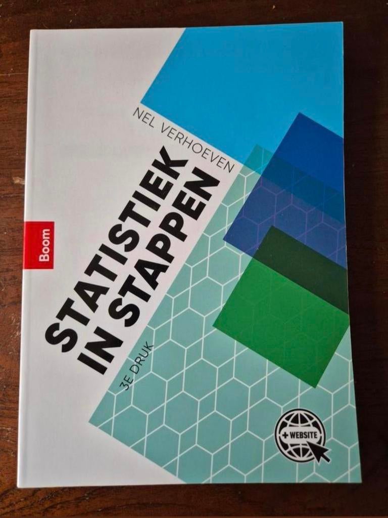 Nel Verhoeven - Statistiek in stappen, Boeken, Studieboeken en Cursussen, Ophalen of Verzenden, Beta, Zo goed als nieuw, HBO