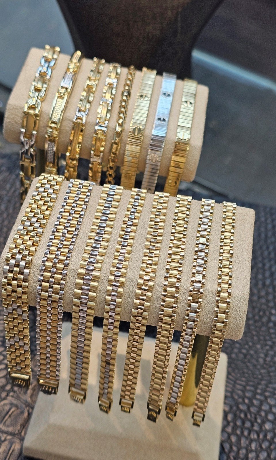 Prachtige heren 14k gouden rolex model armbanden, Ophalen of Verzenden, Nieuw, Goud, Goud