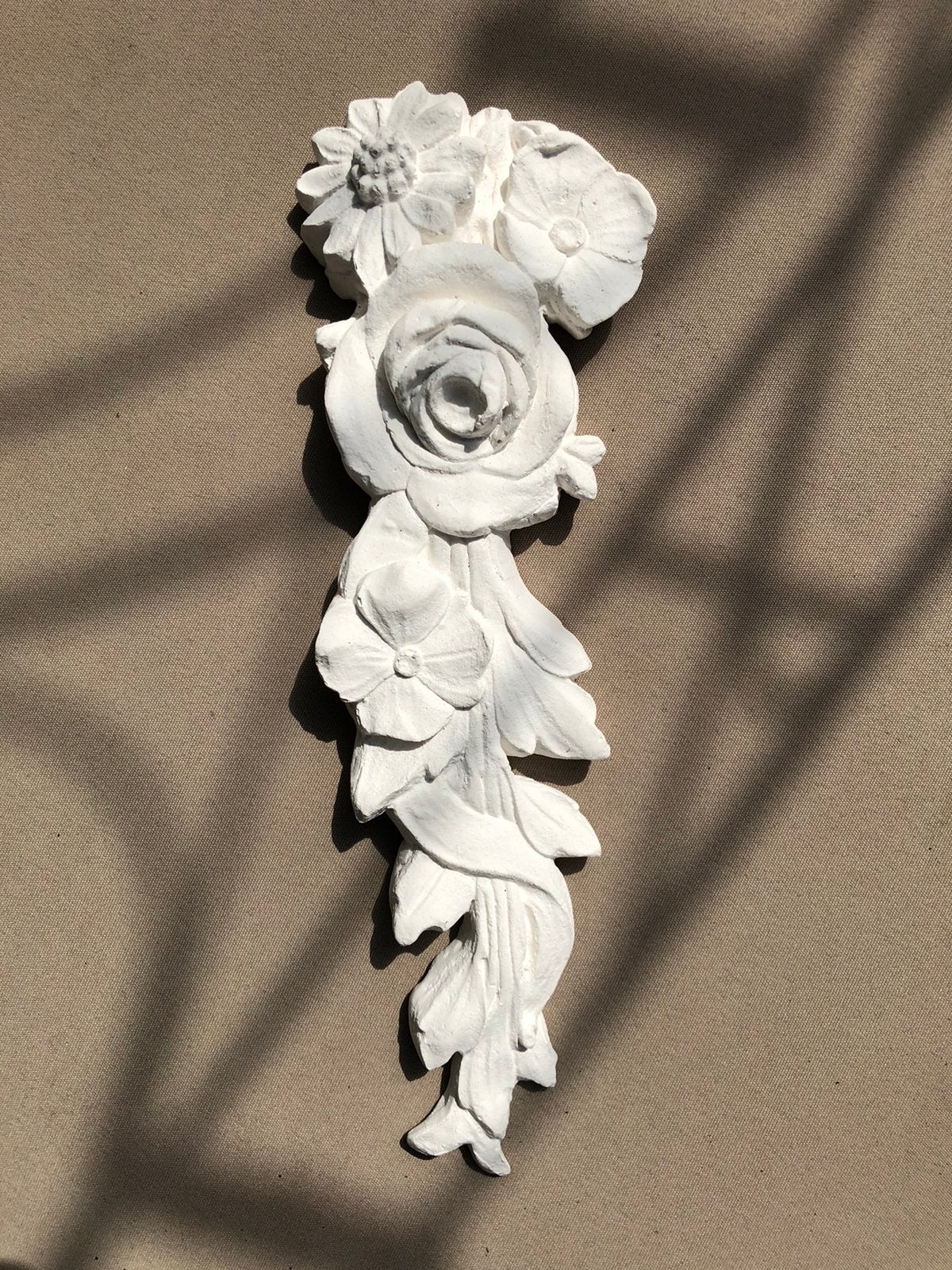 Ornament bloemen roos van gips Nieuw 29x9,5 cm, Ophalen of Verzenden
