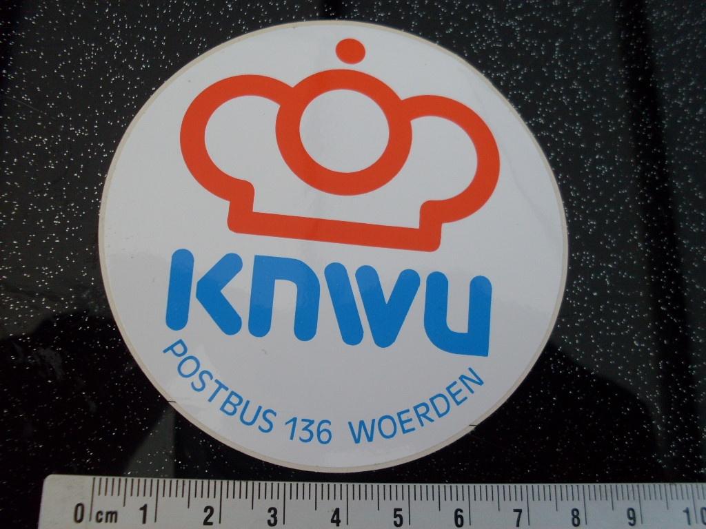 sticker knwu woerden logo wielrennen cycling, Verzamelen, Verzenden, Zo goed als nieuw, Bedrijf of Vereniging