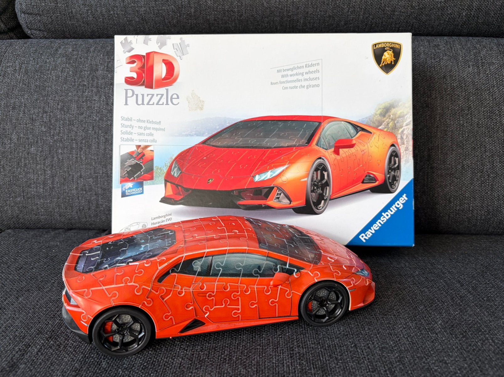 Lamborghini 3d puzzel Ravenburger, Ophalen of Verzenden, Zo goed als nieuw, Auto