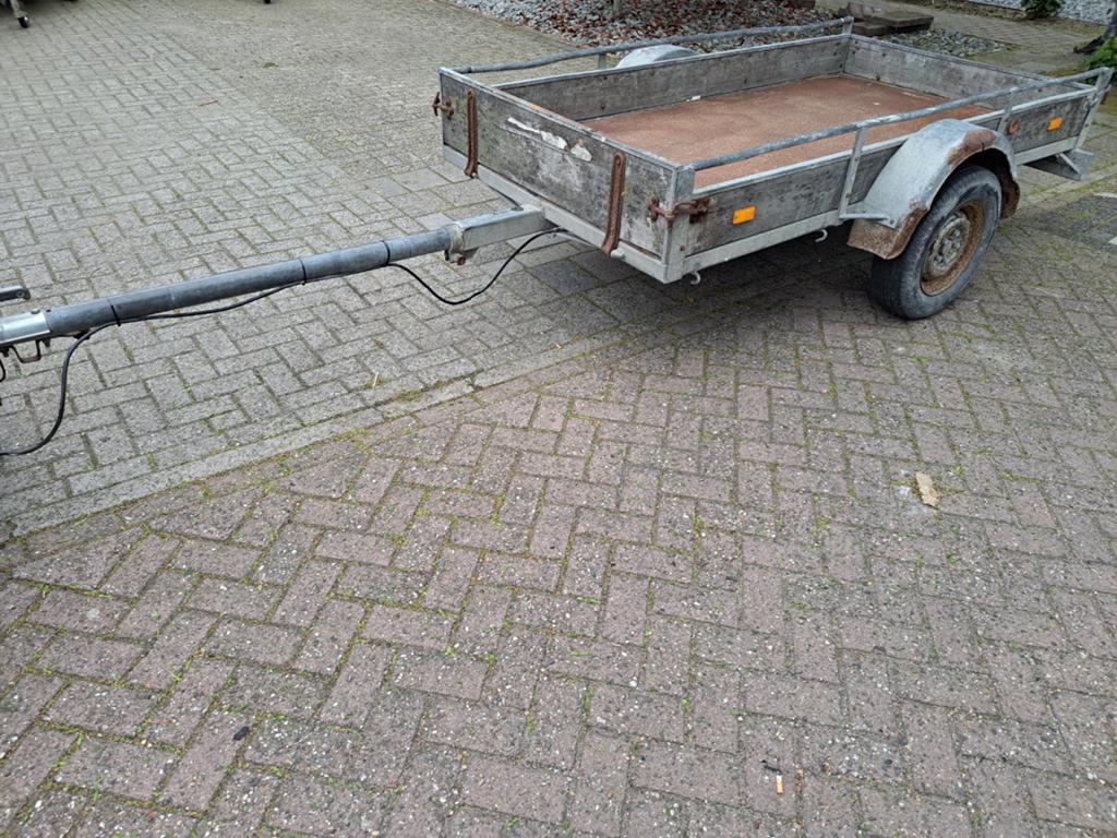 Gegalvaniseerde aanhanger 250lx130b heeft een stevig frame, Ophalen of Verzenden
