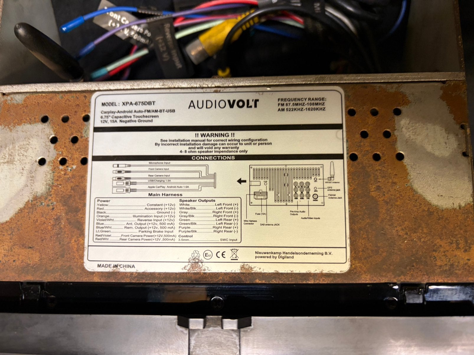 Audiovolt XPA-675DBT autoradio, Auto diversen, Ophalen of Verzenden, Zo goed als nieuw
