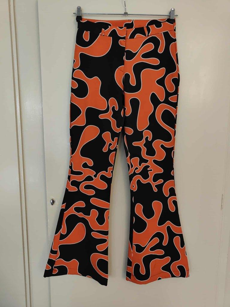 Dames Oranje broek Stieglitz party voor lange dames, Maat 38/40 (M), Ophalen of Verzenden, Zo goed als nieuw, Lang