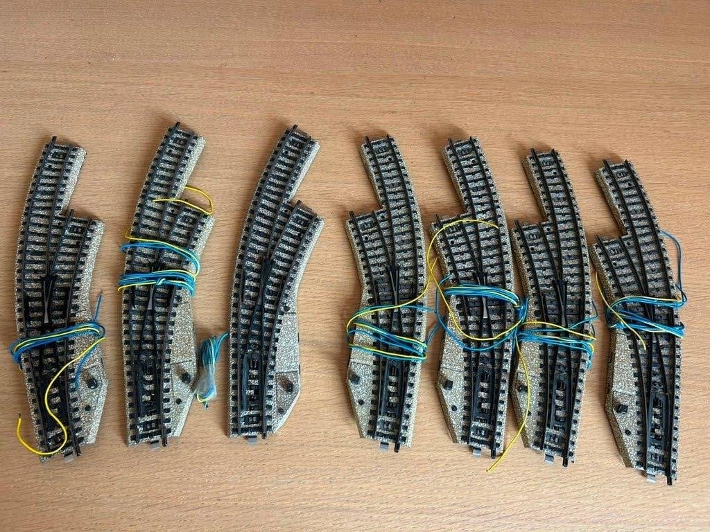 Märklin M wissels 5100 (gebogen), Ophalen, Wisselstroom, Gebruikt, Rails