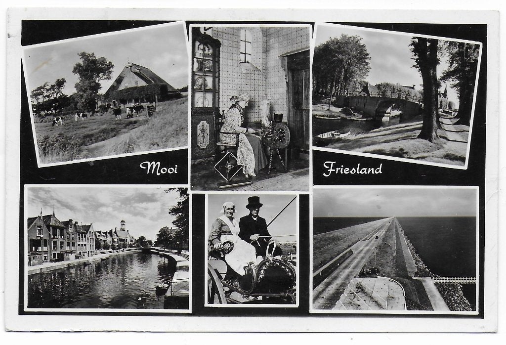 Friesland gelopen Ansichtkaart uit 1958 ( B6705), Ophalen of Verzenden, 1980 tot heden, Gelopen, Friesland