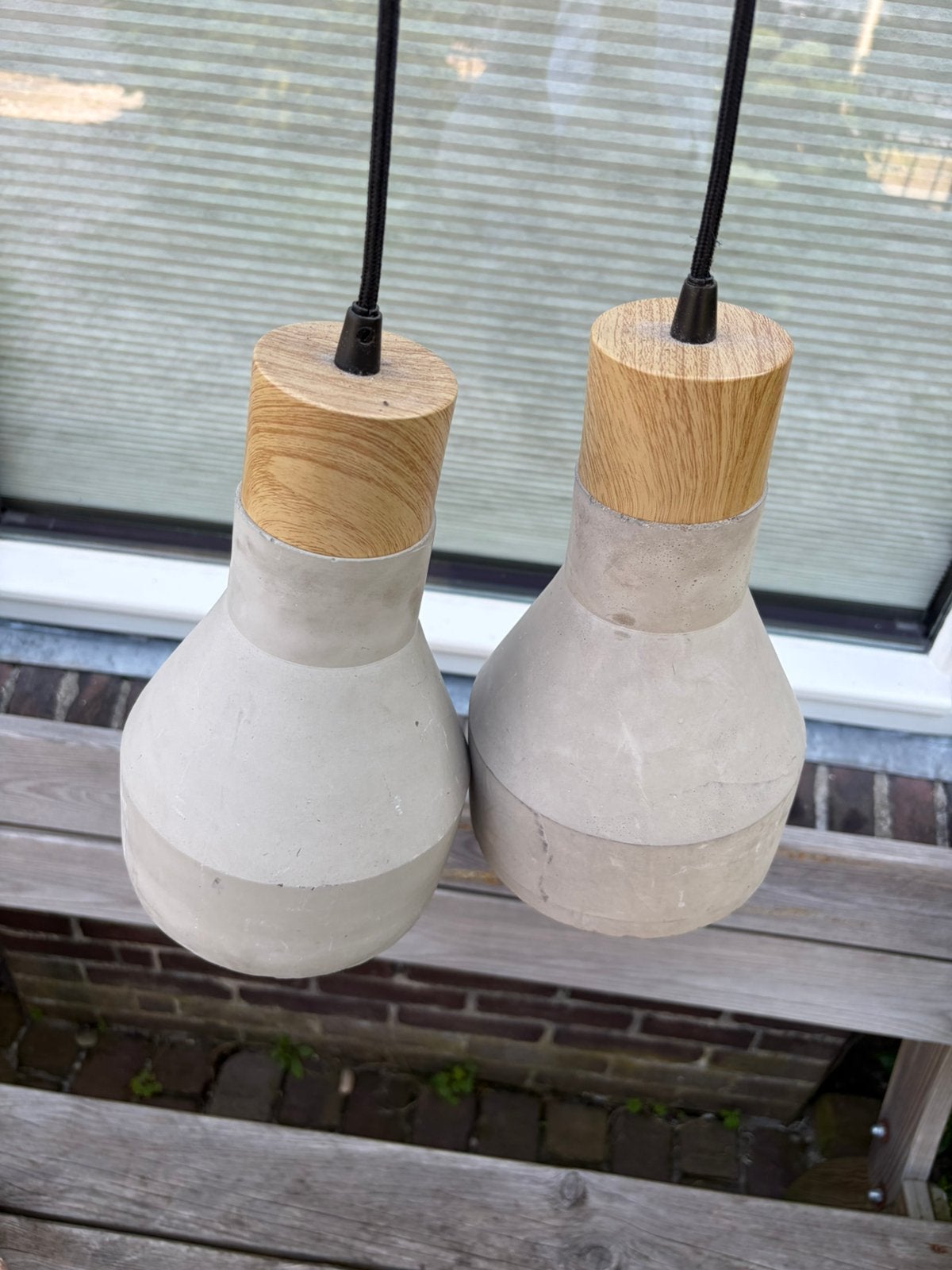 Hanglamp Gamma Lina Beton Modern, Huis en Inrichting, Lampen | Hanglampen, Ophalen, Gebruikt, Steen/keramiek