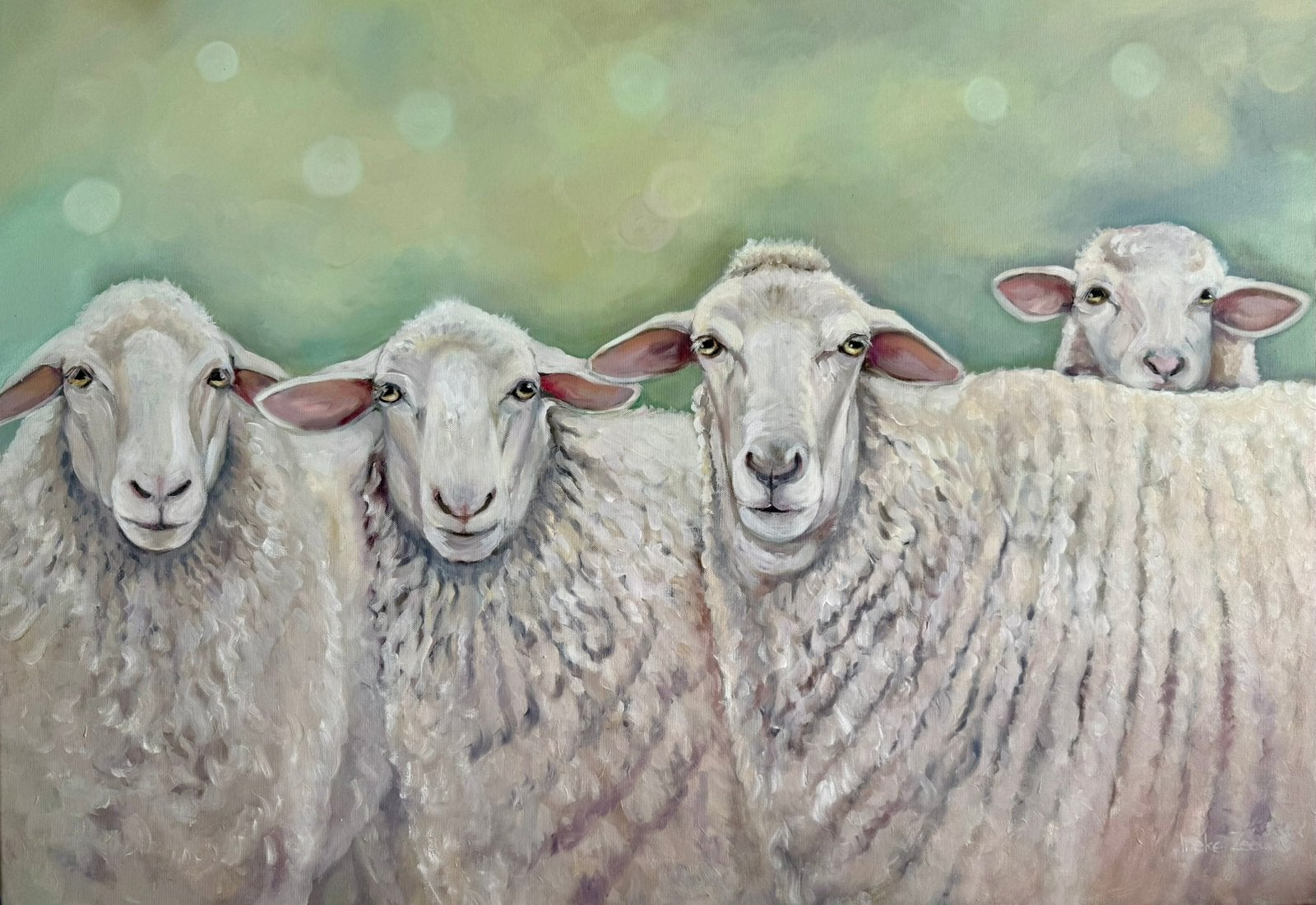 Schilderij schapen, Ophalen of Verzenden, Nieuw, Schilderij