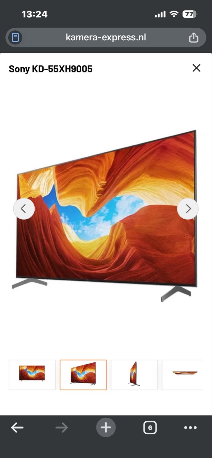 Sony KD-55XH9005 4K LED Smart TV - 55 inch, LED, 120 Hz, Ophalen of Verzenden, Zo goed als nieuw