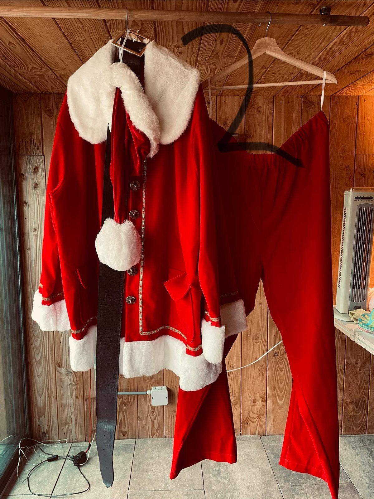 Kerstmanpak XXL + pruik en baard, Ophalen of Verzenden, Nieuw, Pak of Jurk