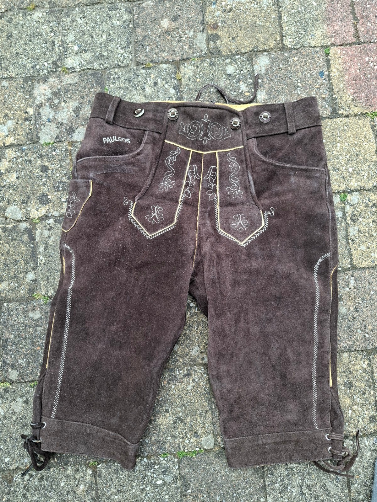 Paulgos Lederhosen - Bruin - Maat 50 (M), Bruin, Maat 48/50 (M), Paulgos, Ophalen of Verzenden