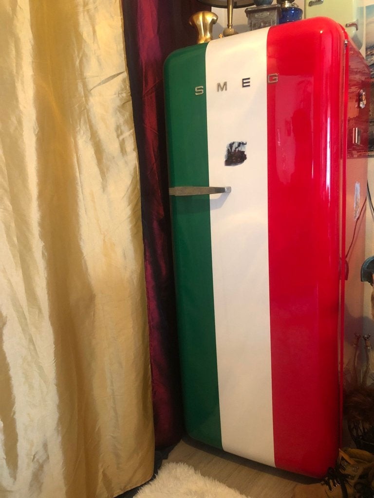 Unieke SMEG Koelkast – Italiaans design & echte blikvanger!, Ophalen, 200 liter of meer, 160 cm of meer, Zo goed als nieuw