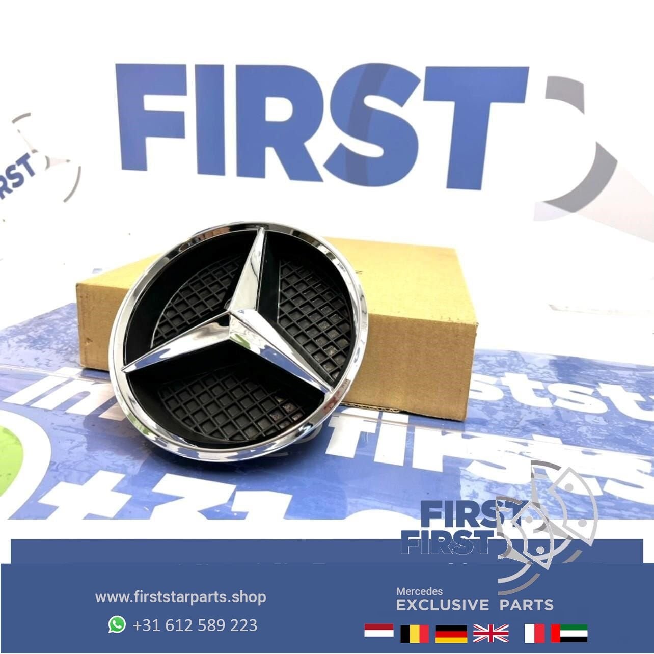 Mercedes STER CHROOM (GRIL) A B C CLA CLS E G GLA GLC GLE GL, Gebruikt, -, Ophalen of Verzenden, -