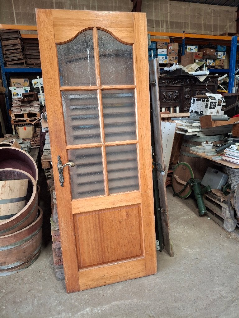 deur met glas en kruk afm. 78 x 211,5 zie foto's /omschrijv., Ophalen, Minder dan 80 cm, 200 tot 215 cm, Glas