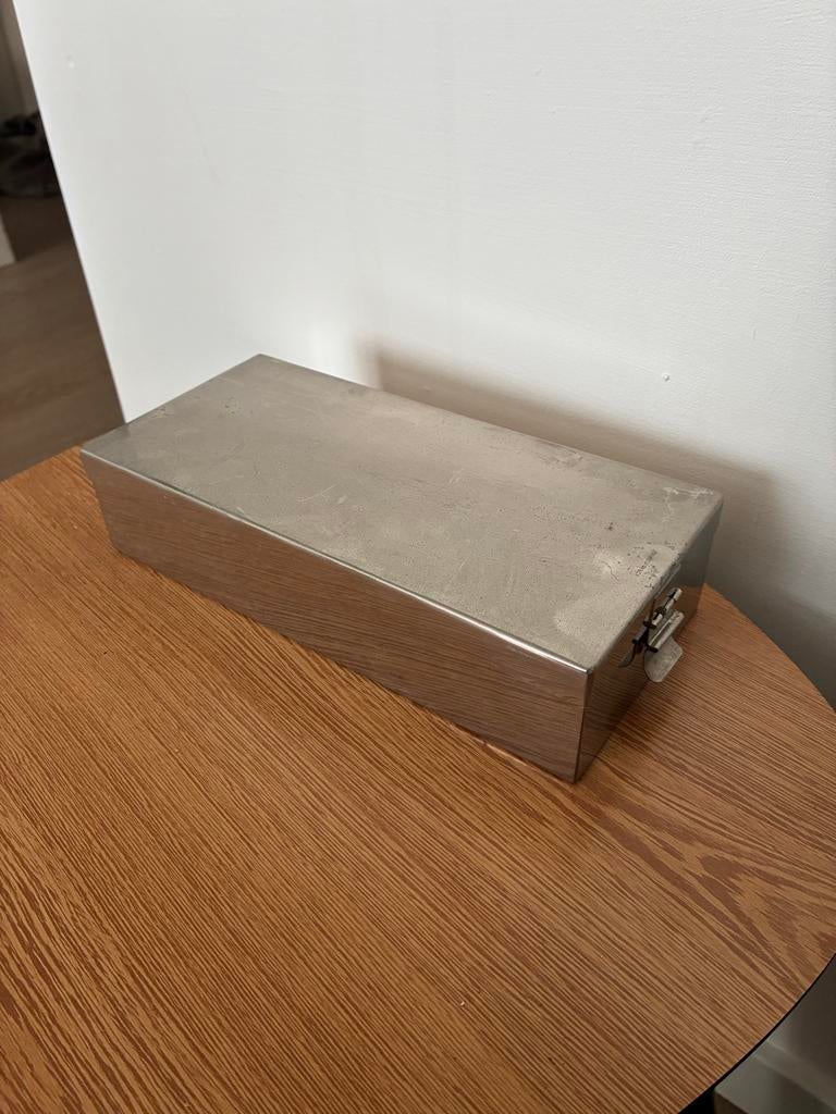 Vintage RVS bewaarbak voor medische instrumenten, Ophalen of Verzenden