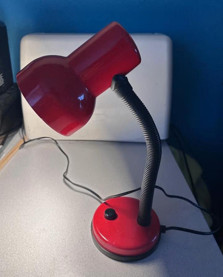 Karstadt rood lampje vintage, Ophalen of Verzenden, Zo goed als nieuw, Metaal, Minder dan 50 cm