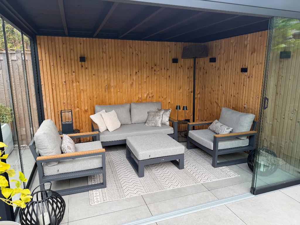 4 delige tuinset van life outdoor, Tuin en Terras, Tuinsets en Loungesets, Ophalen, 4 zitplaatsen, Aluminium, Loungeset