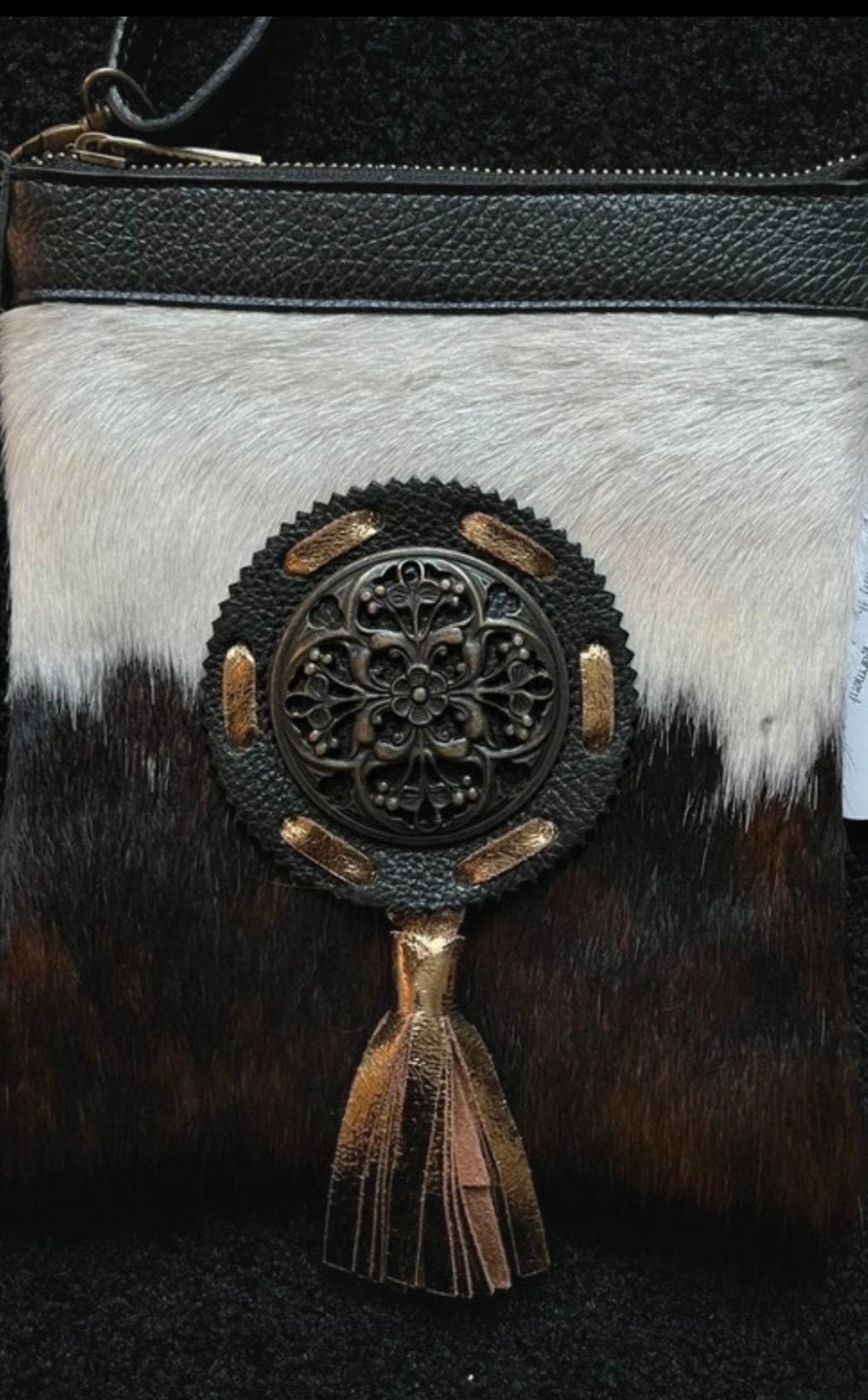 Prachtig leder schouder tasje Ibiza style met rits, Sieraden, Tassen en Uiterlijk, Tassen | Schoudertassen, Overige merken, Zwart