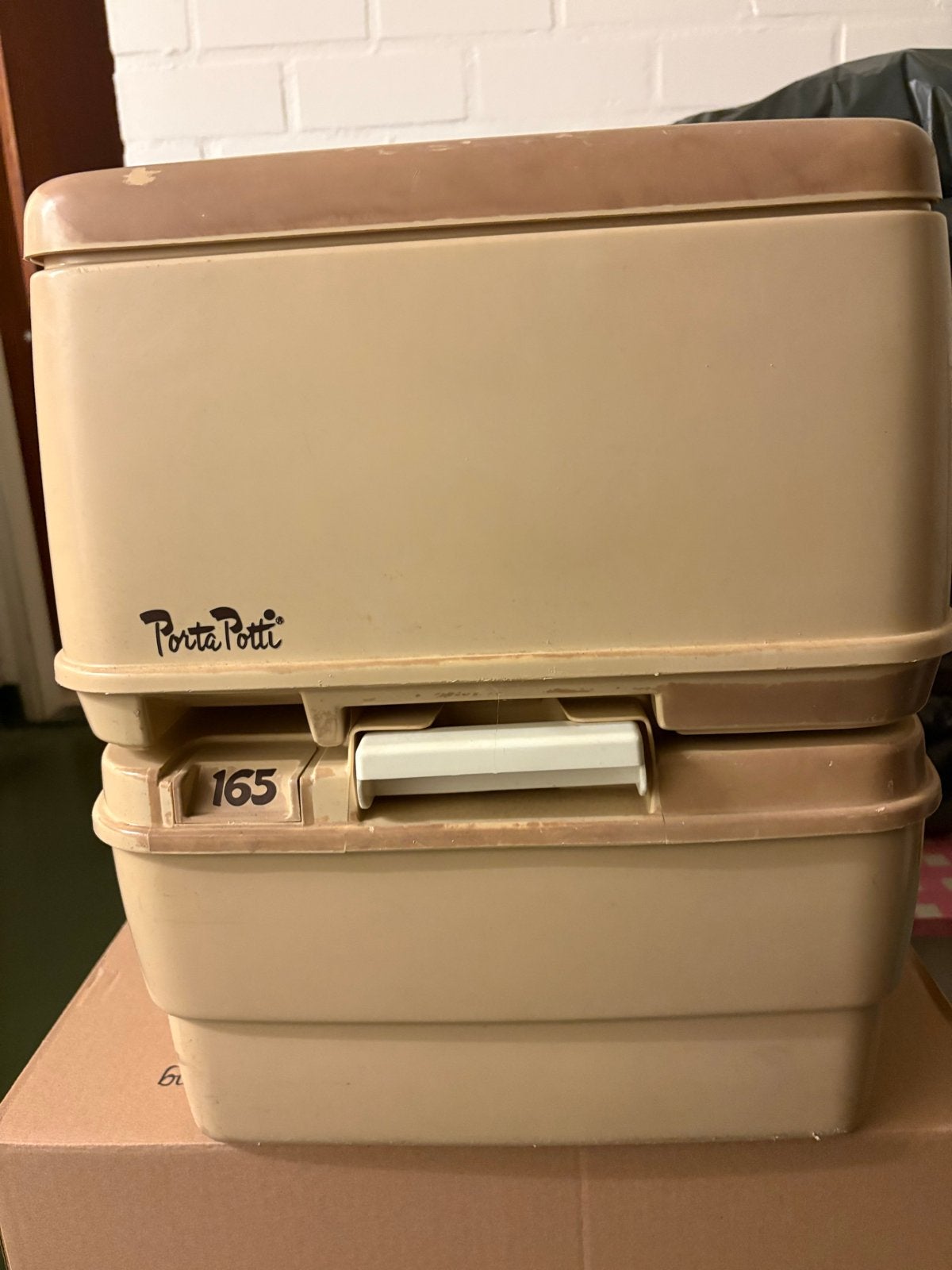 Porta Potti 165 draagbaar toilet, Caravans en Kamperen, Ophalen, Gebruikt