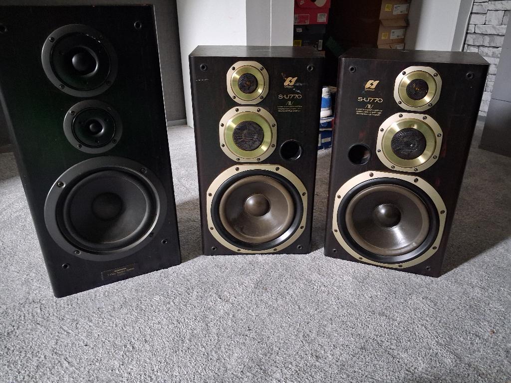 Sansui Su770 speakers, Audio, Tv en Foto, Luidsprekers, Overige merken, Gebruikt, Ophalen of Verzenden, 60 tot 120 watt