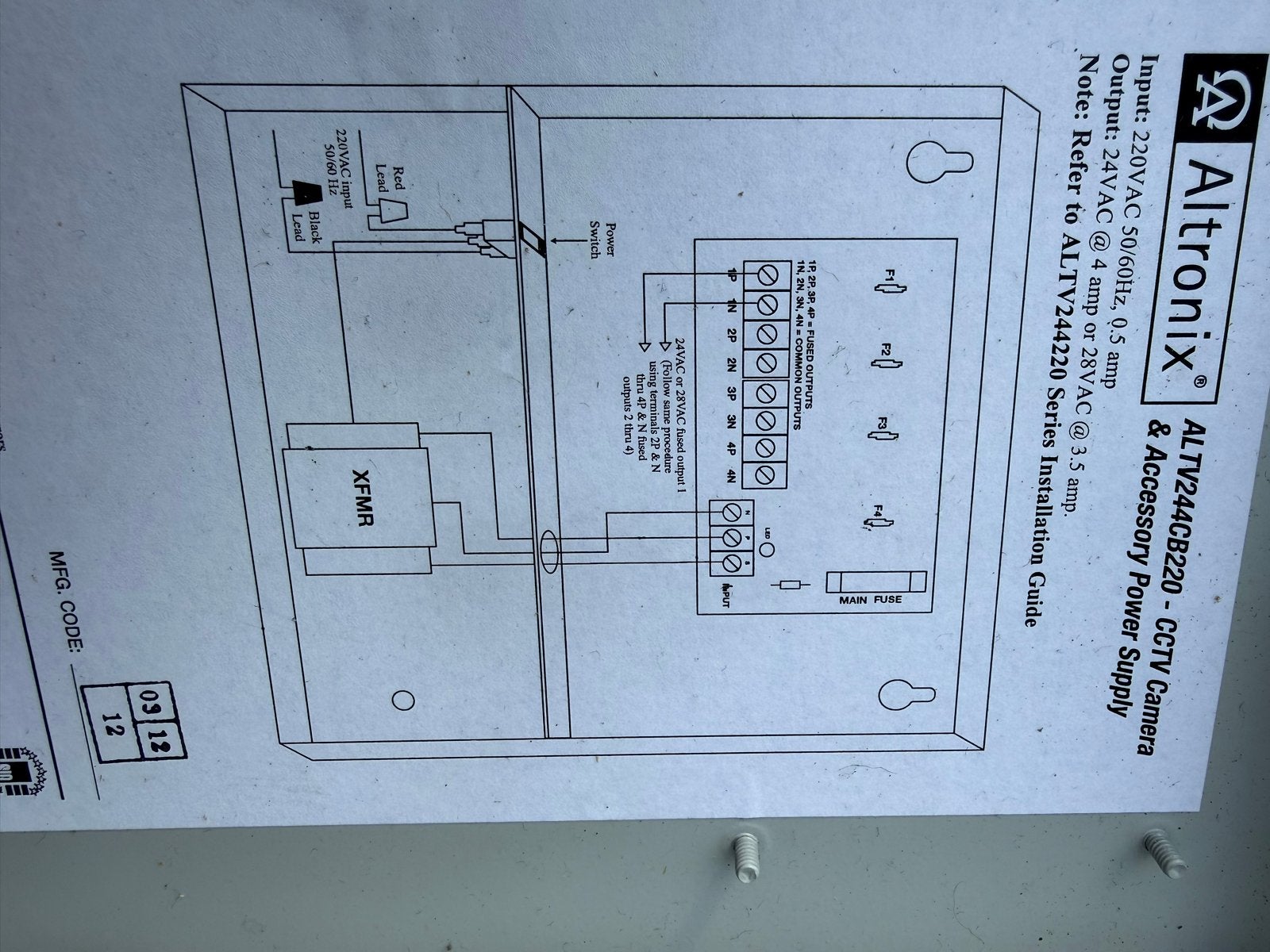 Altronix CCTV Voedingen: 4x DC 12V instelbaar, 1x AC 24V, Ophalen of Verzenden, Gebruikt