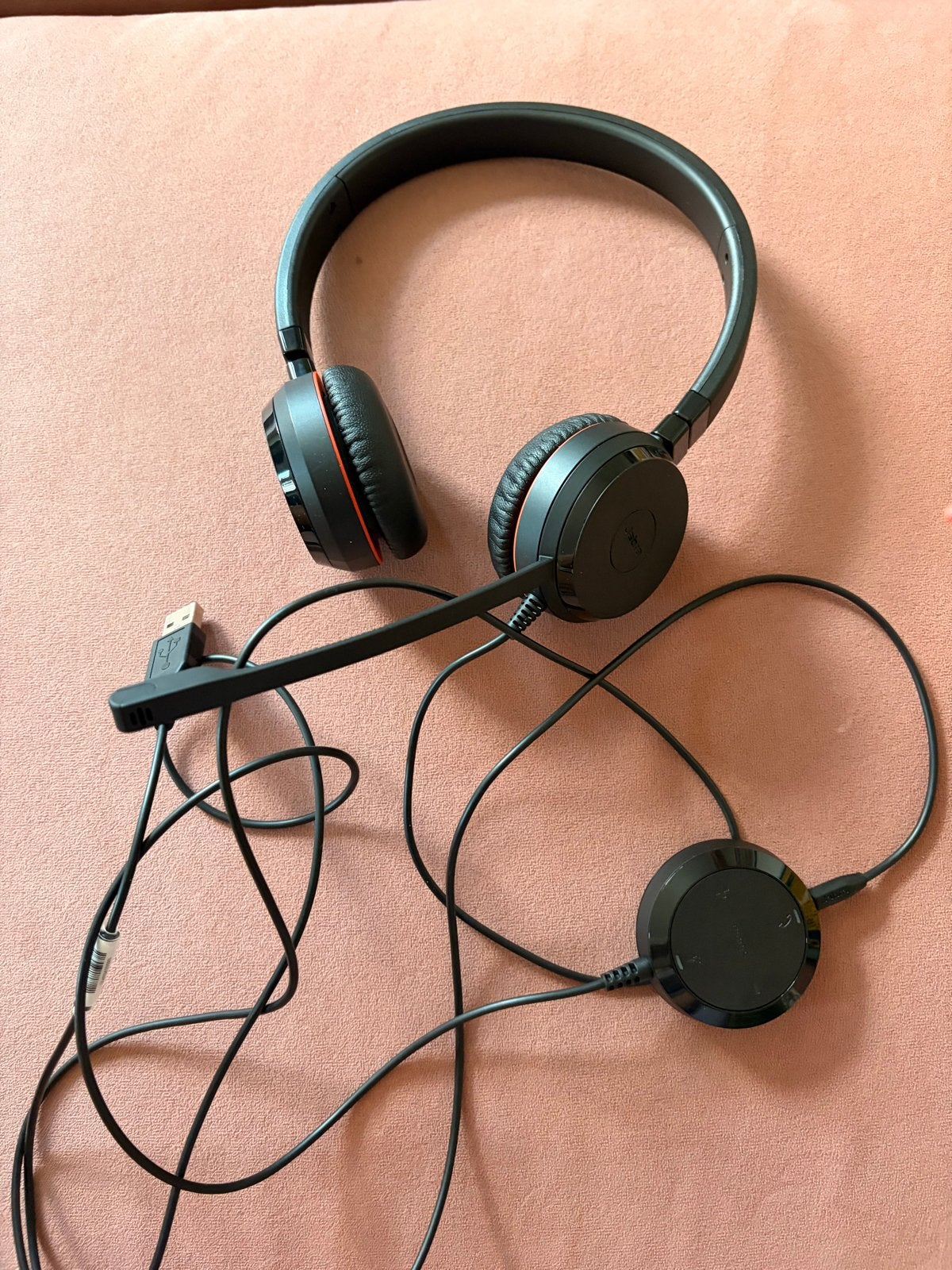 Jabra Headset - Ideaal voor Thuiswerken en Kantoor, Ophalen of Verzenden, Zo goed als nieuw, Over-ear, Jabra