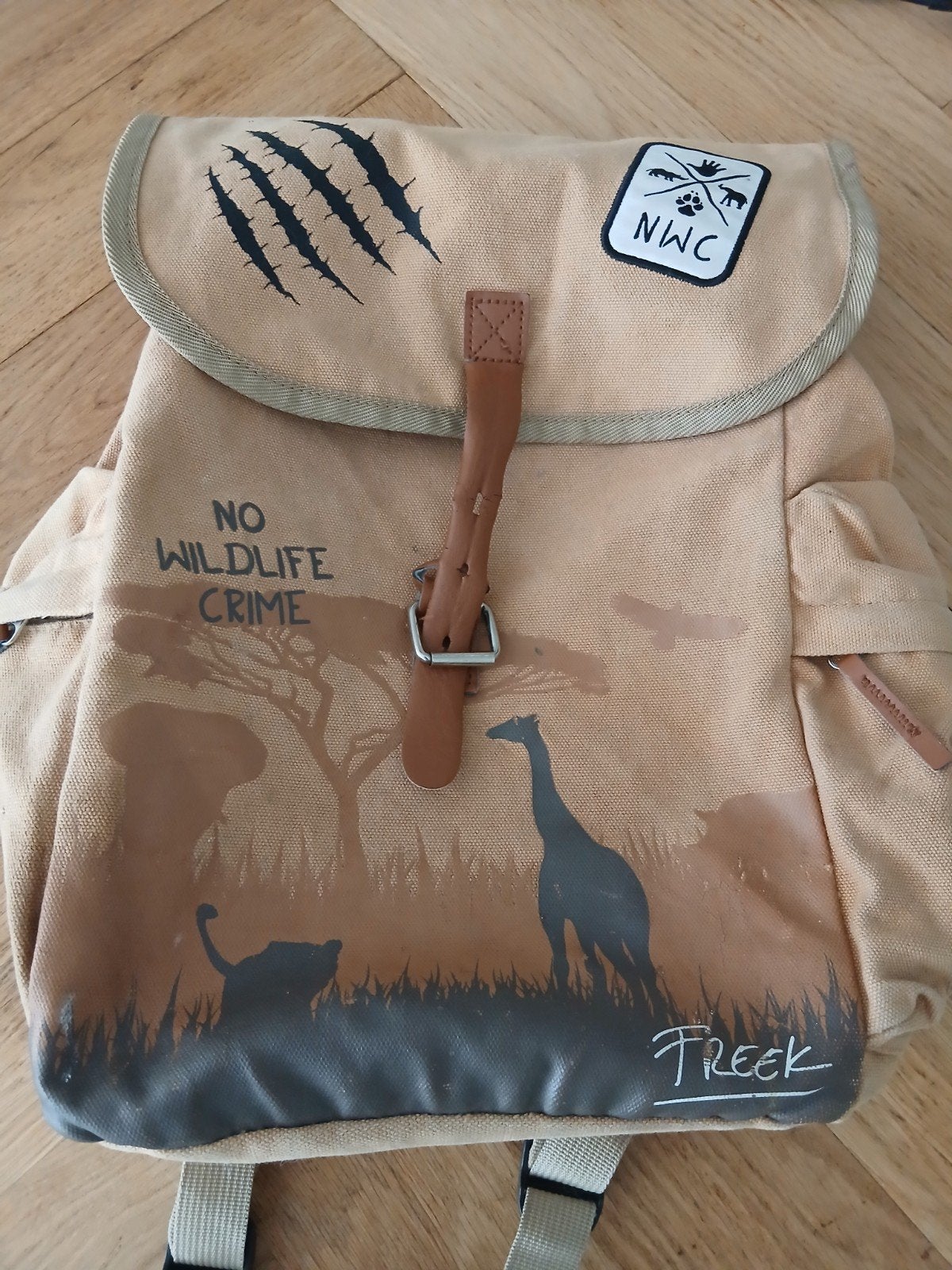 Freek Vonk rugzak. No Wildlife Crime, camel / lichtbruin, Overige merken, Gebruikt, 25 tot 40 cm, Ophalen of Verzenden
