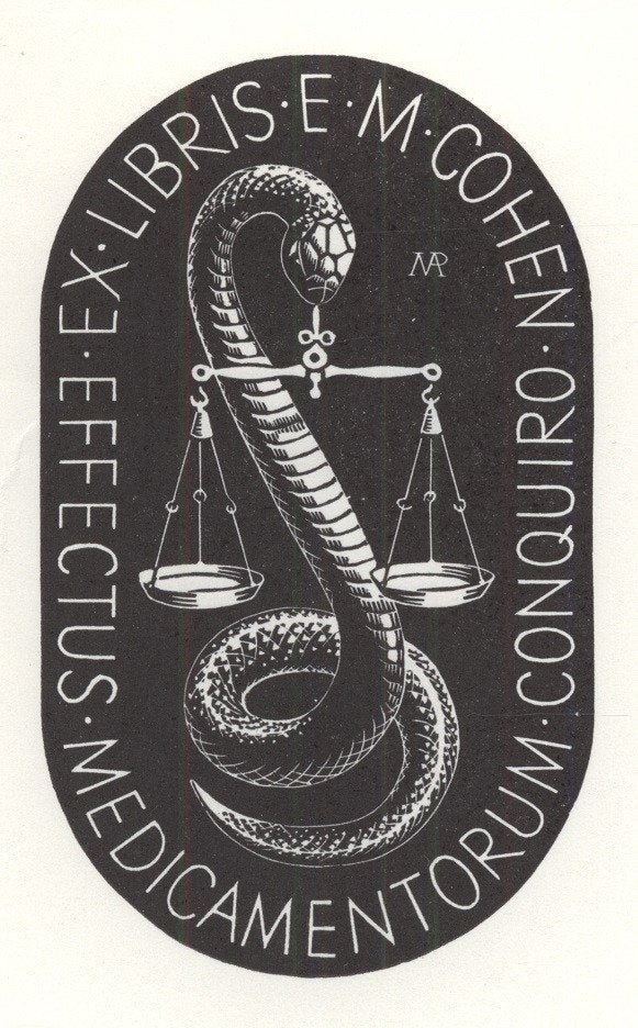 0437 Ex Libris Nederland : Mia Pot-van Regteren Altena, 1952, Antiek en Kunst, Verzenden, Ex libris
