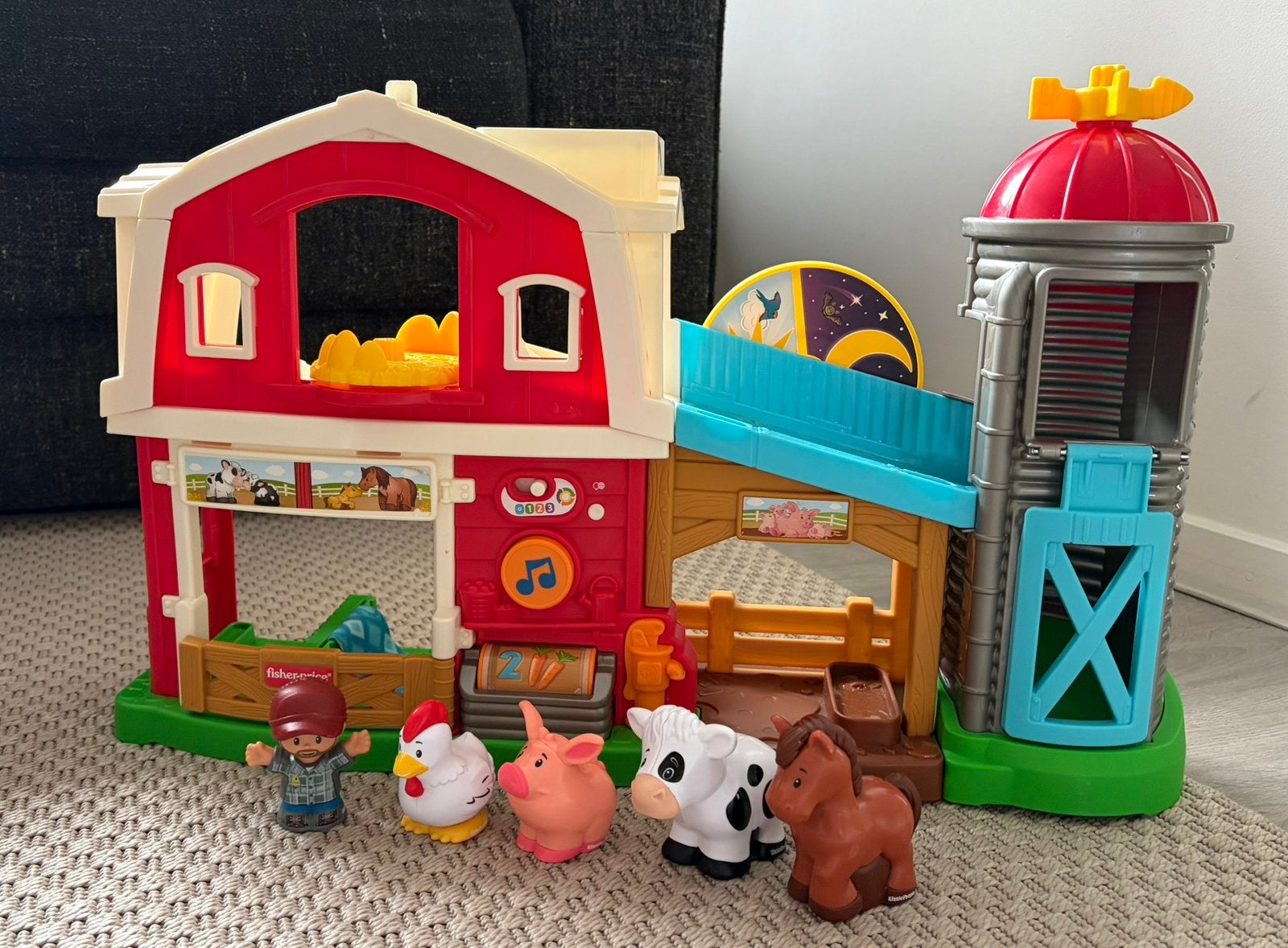 Fisher Price Little People boerderij, Ophalen, Zo goed als nieuw, Overige typen, Met geluid