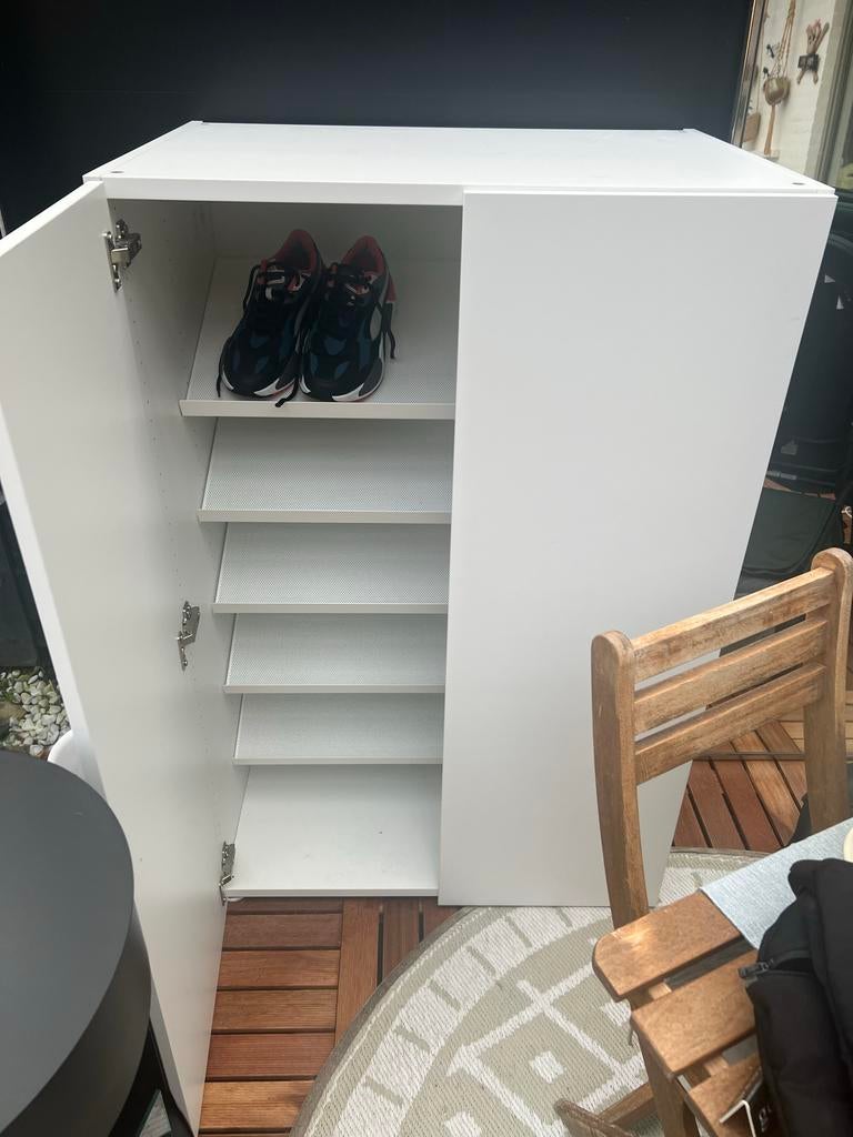 Witte schoenenkast met 4 planken, Ophalen, Zo goed als nieuw