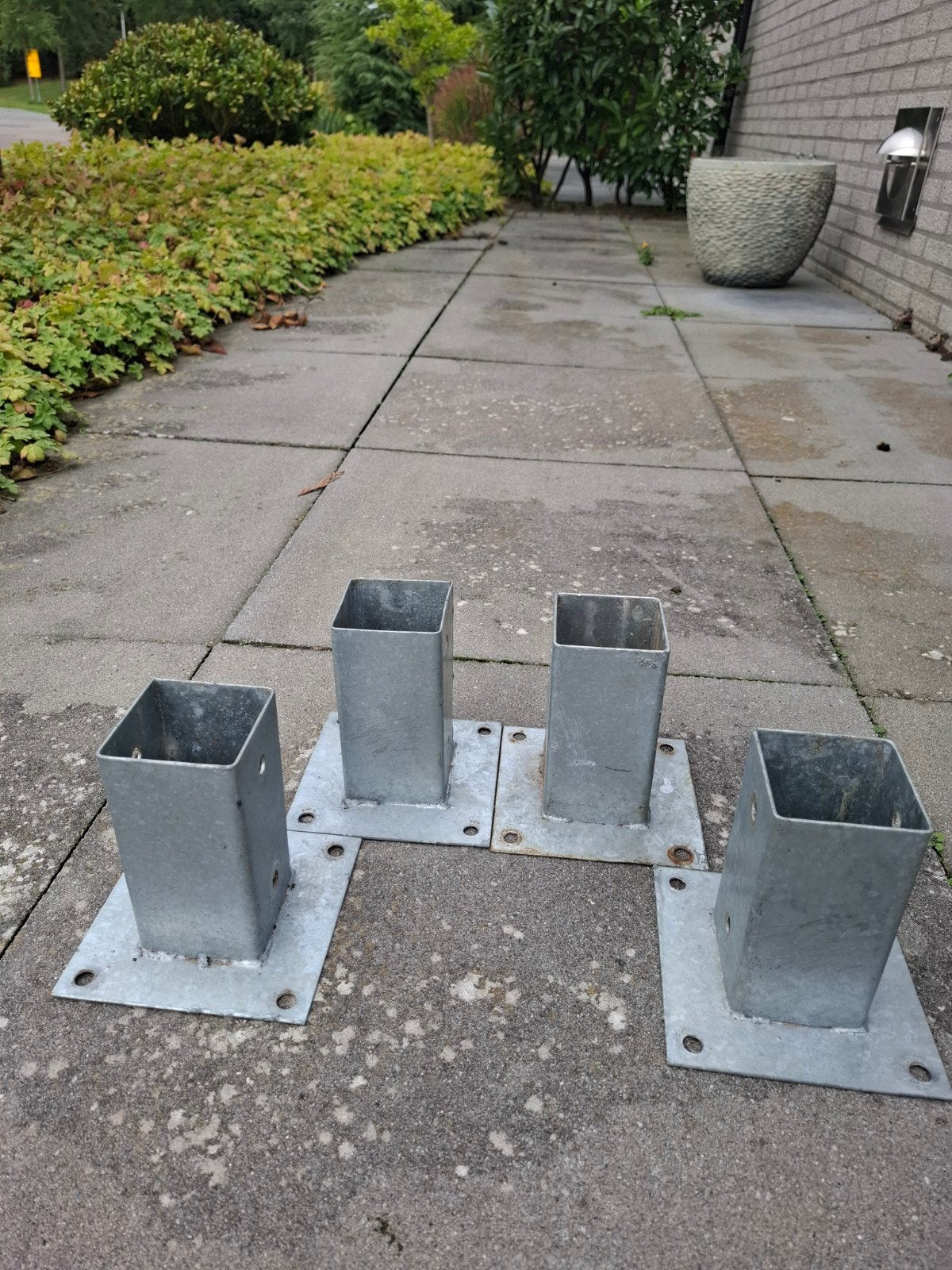 Gegalvaniseerde schutting paalhouders, Ophalen, Minder dan 3 meter, IJzer, 1 tot 2 meter