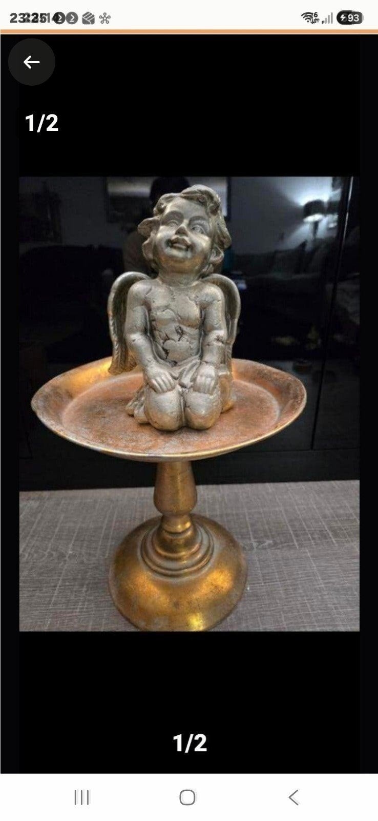 Mooi engelenbeeld, zittend. Gemaakt van polystone., Ophalen of Verzenden