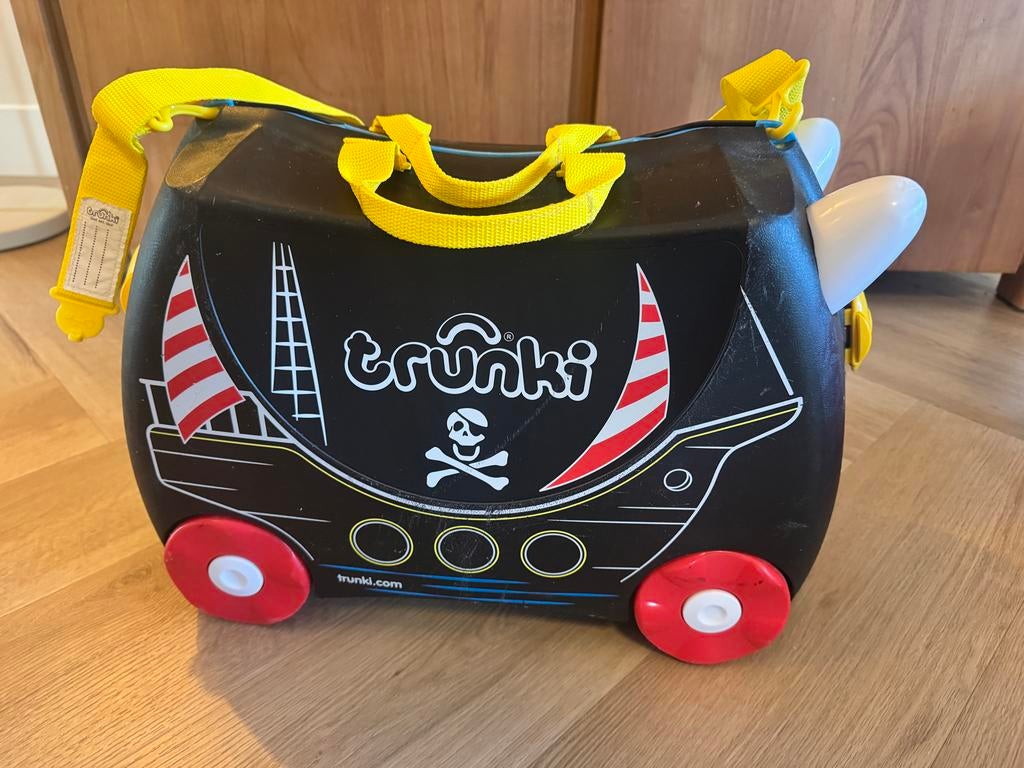 Trunki Ride-On Koffer Pirat - Handbagage voor Kinderen, Sieraden, Tassen en Uiterlijk, Koffers, Ophalen, Hard kunststof, Minder dan 50 cm