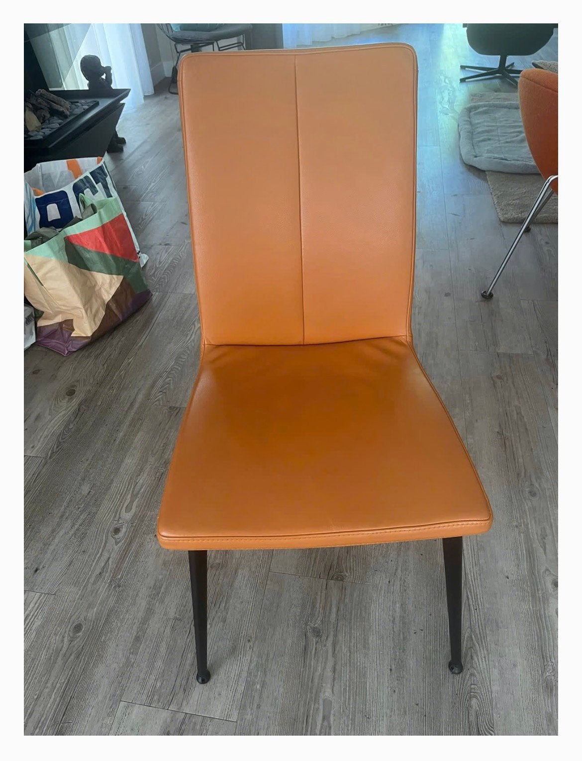 6 eettafel stoelen hollands design, Huis en Inrichting, Stoelen, Ophalen, Overige kleuren, Leer, Zo goed als nieuw