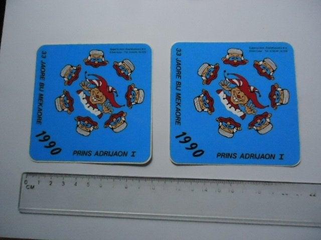 sticker 1990 Carnaval Hans schilder etten leur leurse leut, Verzamelen, Verzenden, Zo goed als nieuw